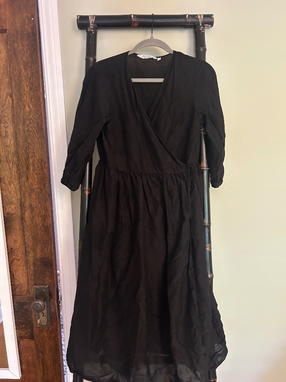 Black wrap dress